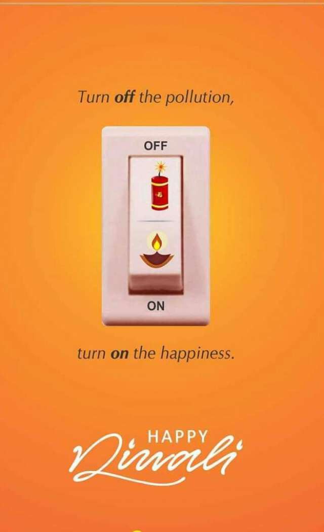 Light switch with firecracker on OFF and diya on ON