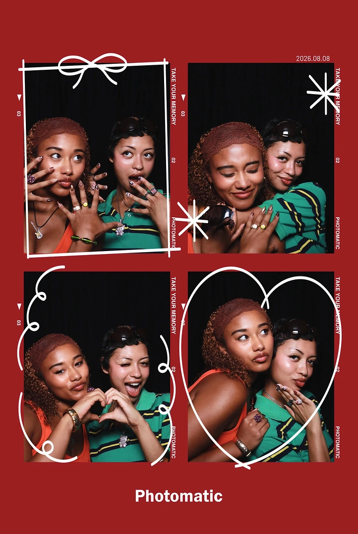 Photo Booth Rentals creative ad: Distinctive portrait framing and graphic system