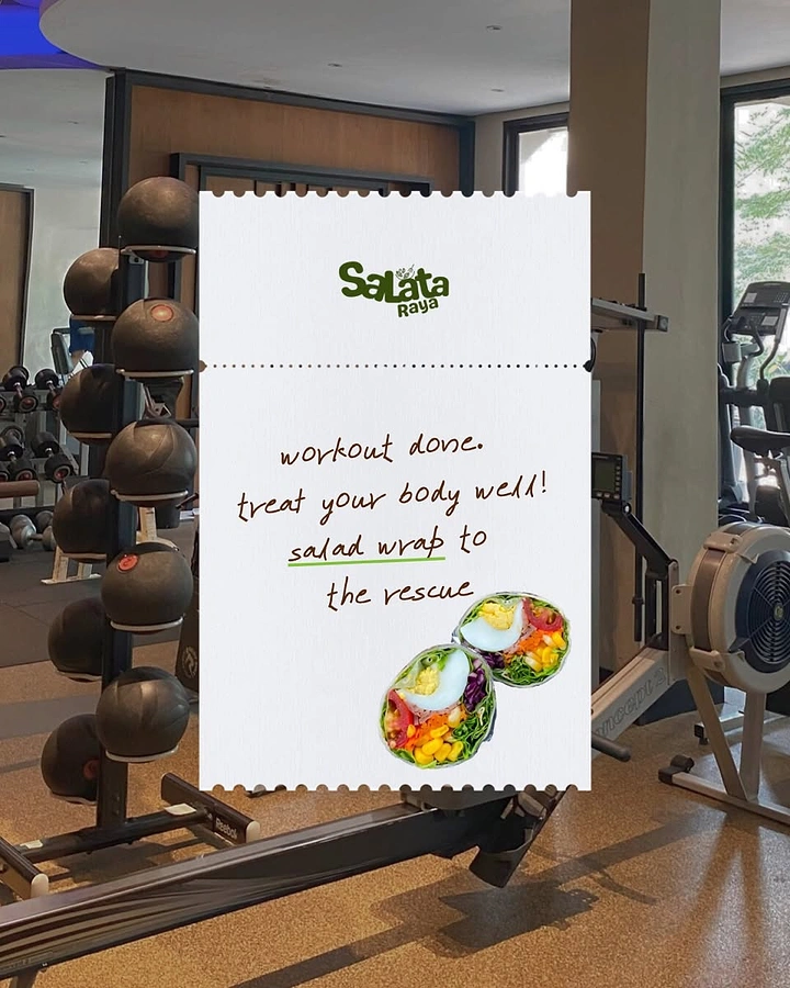 Salad Bars & Healthy Restaurants creative ad: Gym-to-salad rescue concept