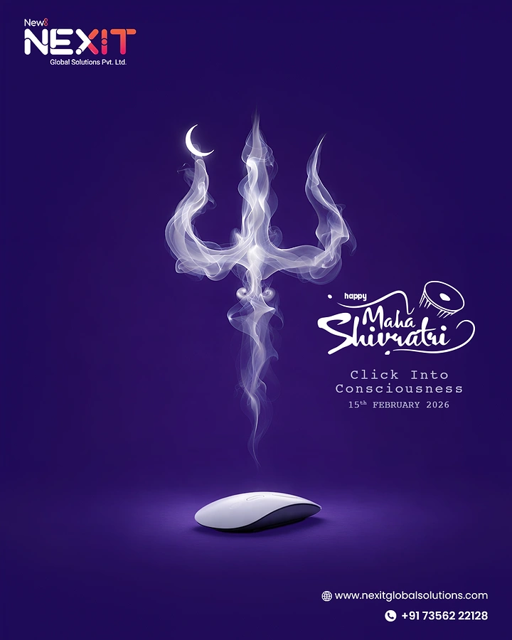 other-festival creative ad: Trishul made of smoke rising from a computer mouse