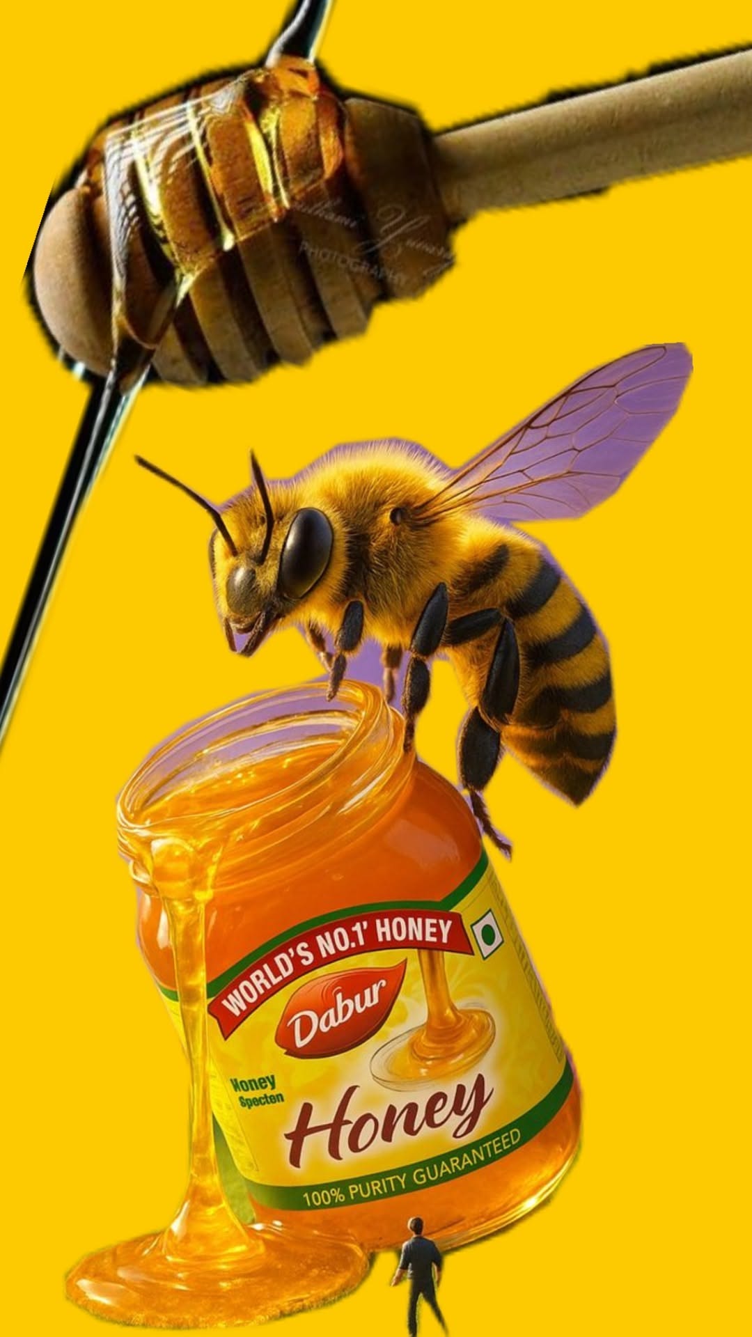 Story: Bee bridges dipper and product