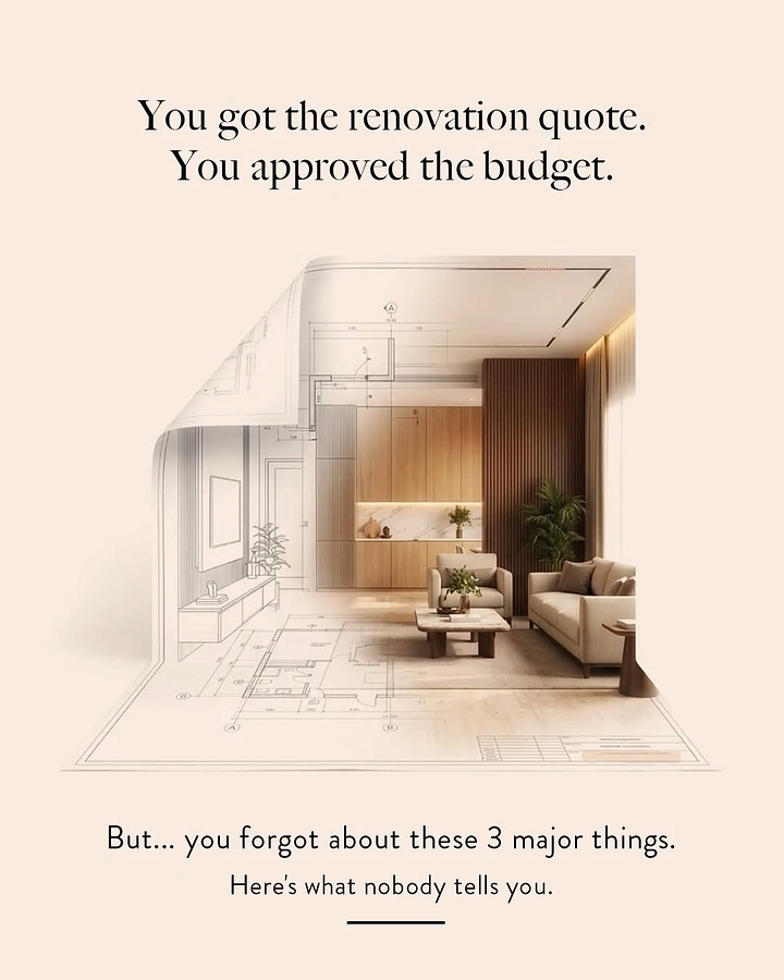 Home Renovation & Remodeling creative ad: Blueprint morphs into finished room