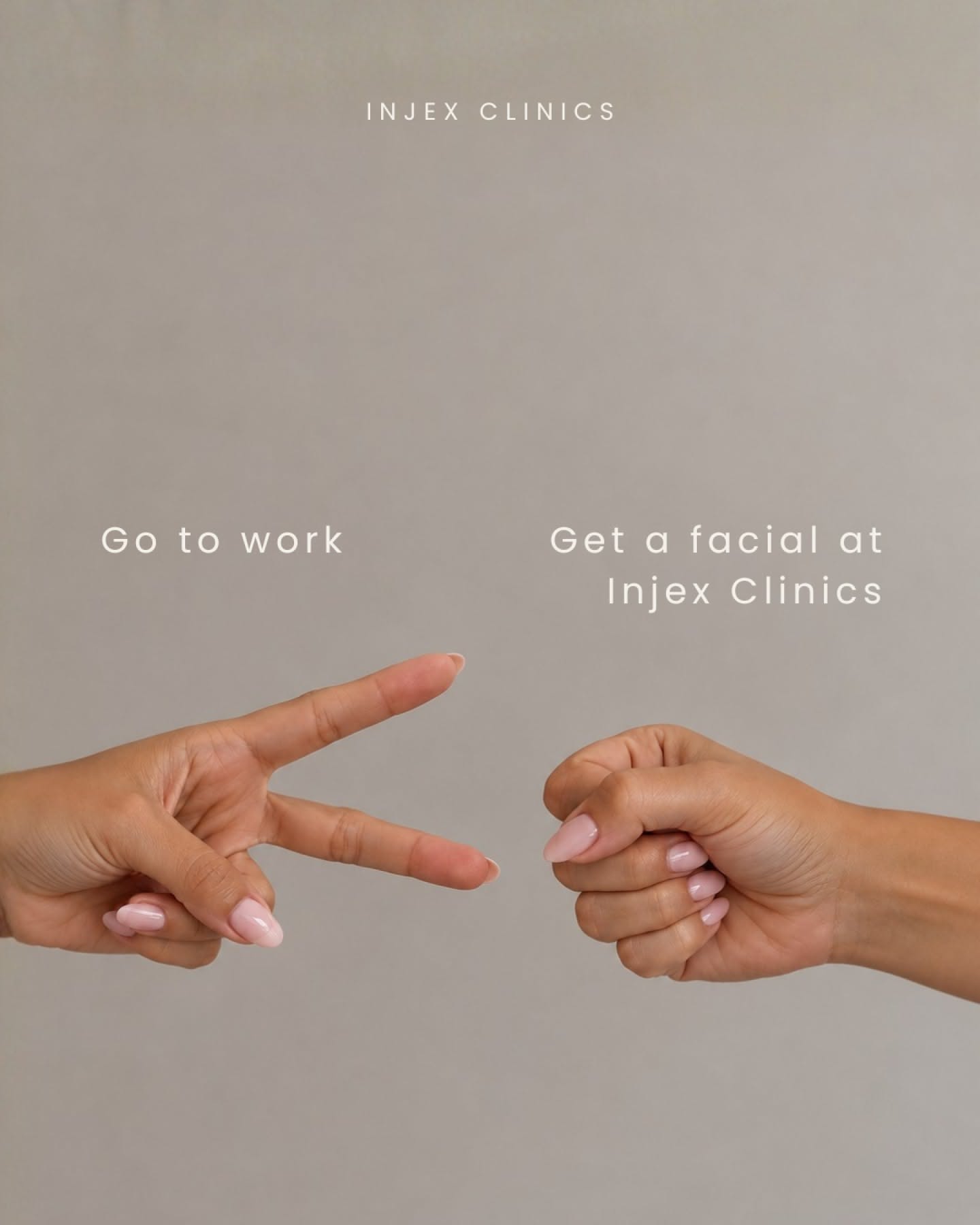 Instagram post: Rock-paper-scissors hands choose facial, slide 1