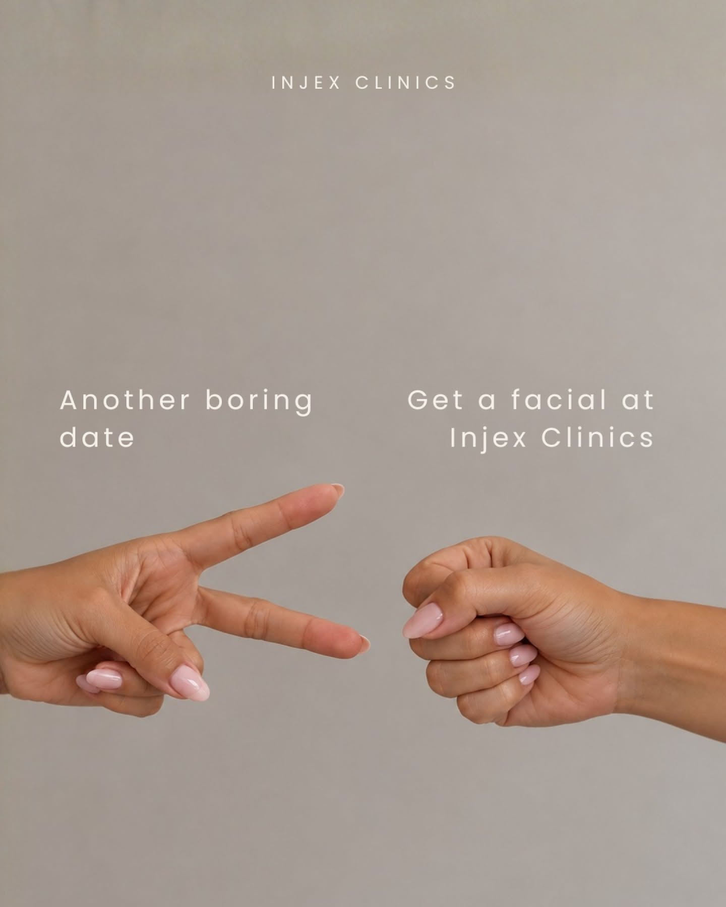 Instagram post: Rock-paper-scissors hands choose facial, slide 3