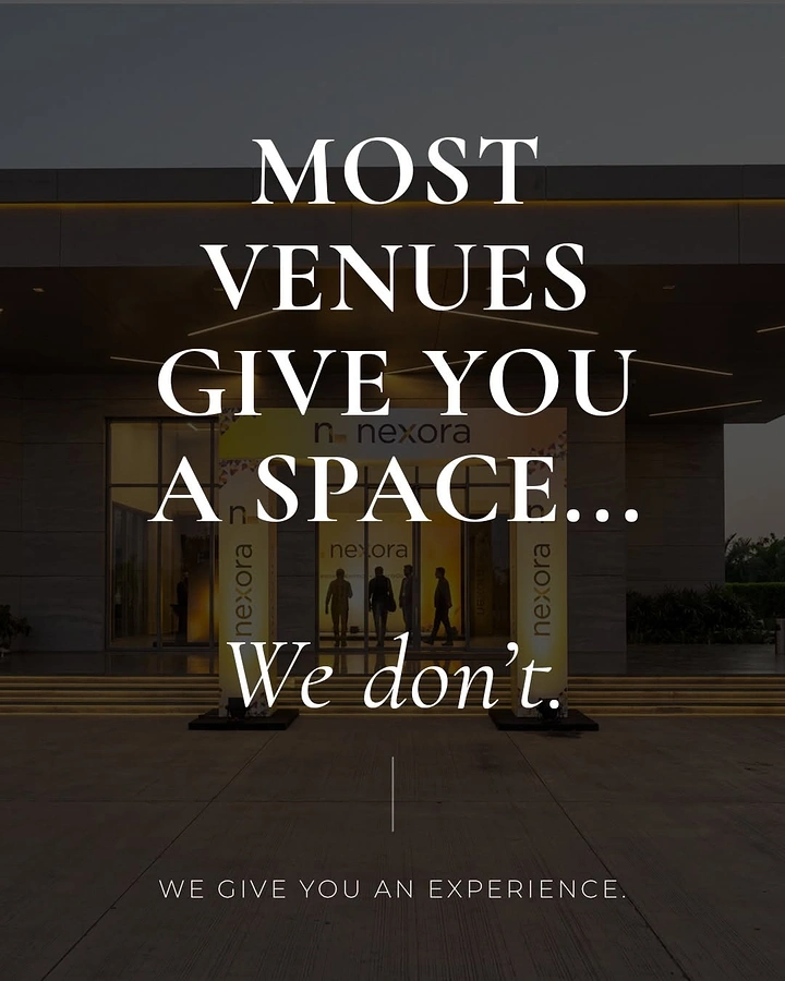Banquet Halls & Venues creative ad: Contrast copy: space versus experience