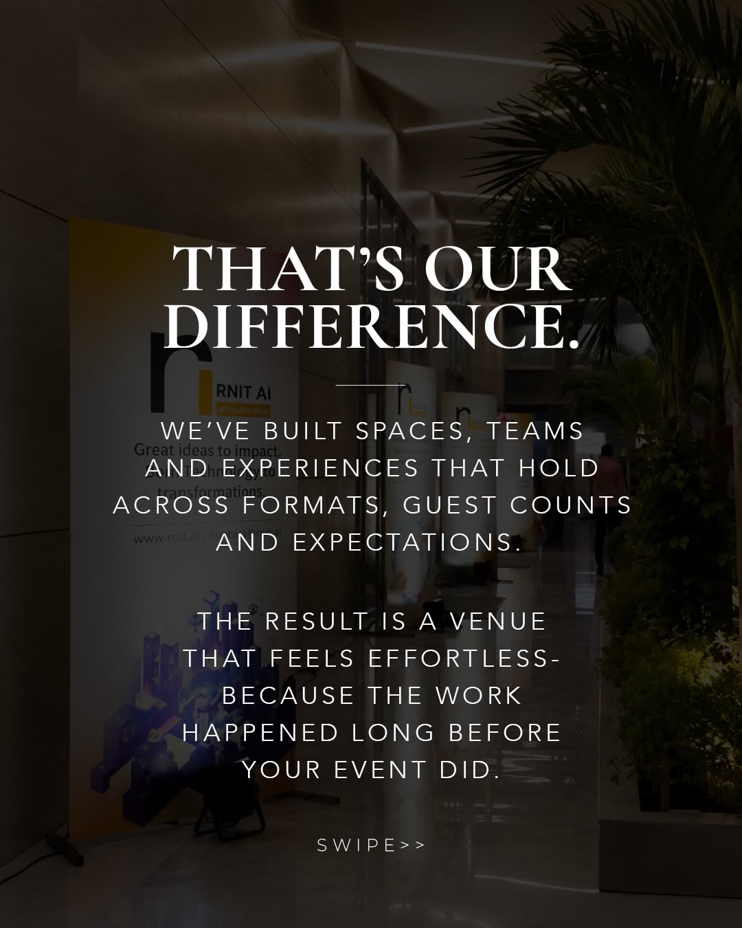 Instagram post: Contrast copy: space versus experience, slide 4