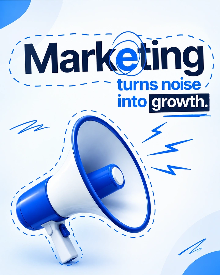 Agency creative ad: Megaphone turns noise into growth