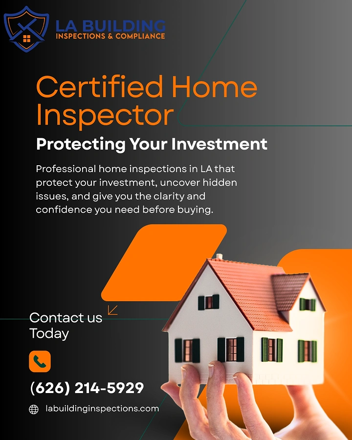 Home Inspectors creative ad: Hands protect house investment metaphor