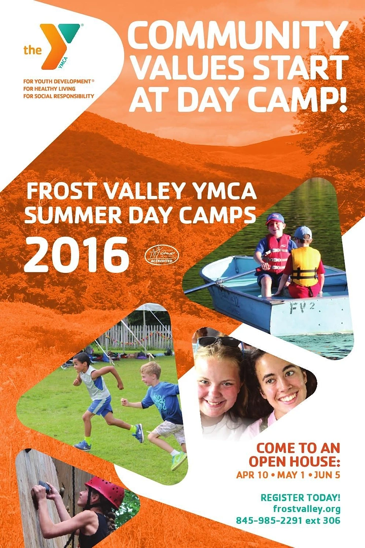 Summer Camps & Kids Activities creative ad: Layered adventure collage composition