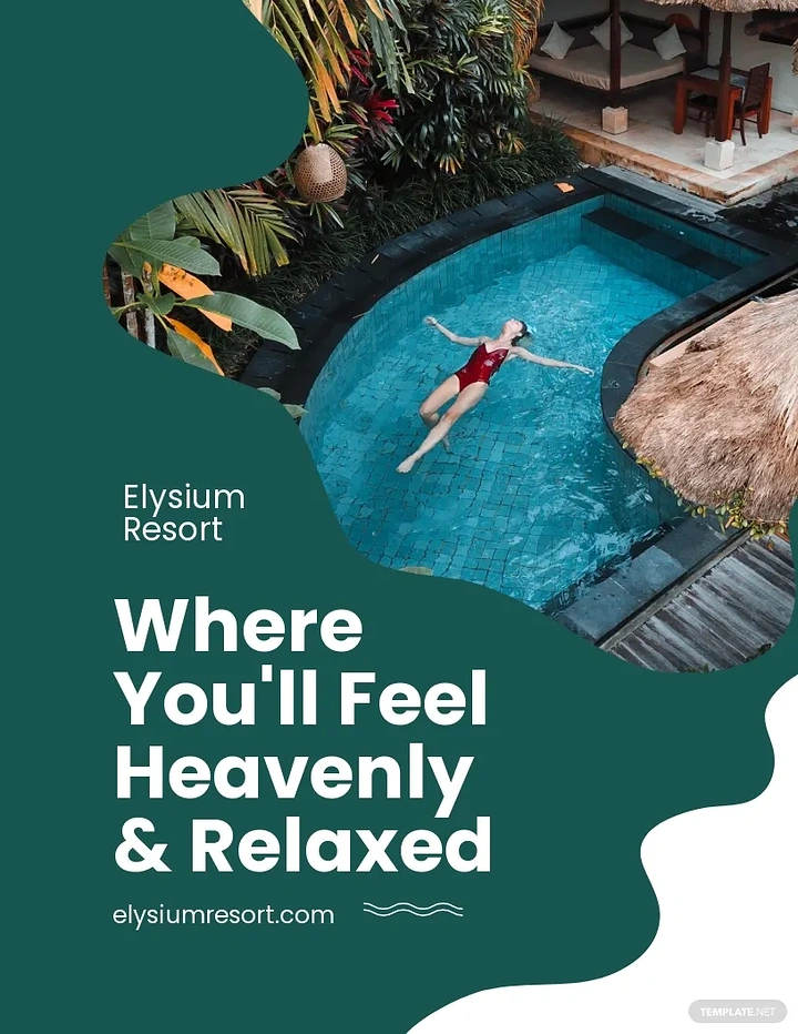 Vacation Rentals & Holiday Homes creative ad: Organic cutout makes pool scene distinctive