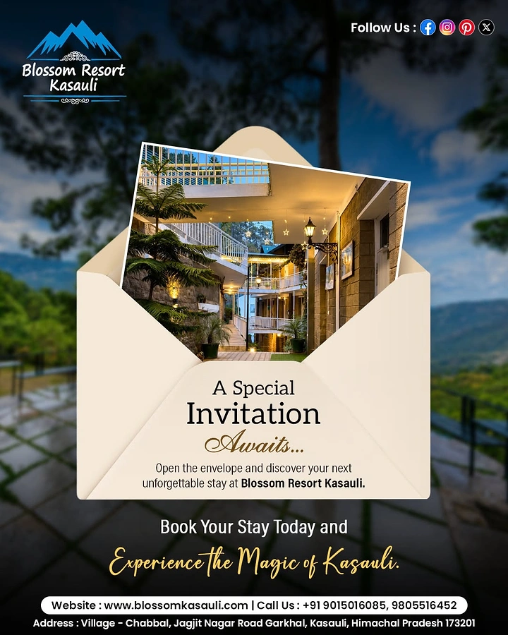 Vacation Rentals & Holiday Homes creative ad: Envelope invitation creates a clear metaphor