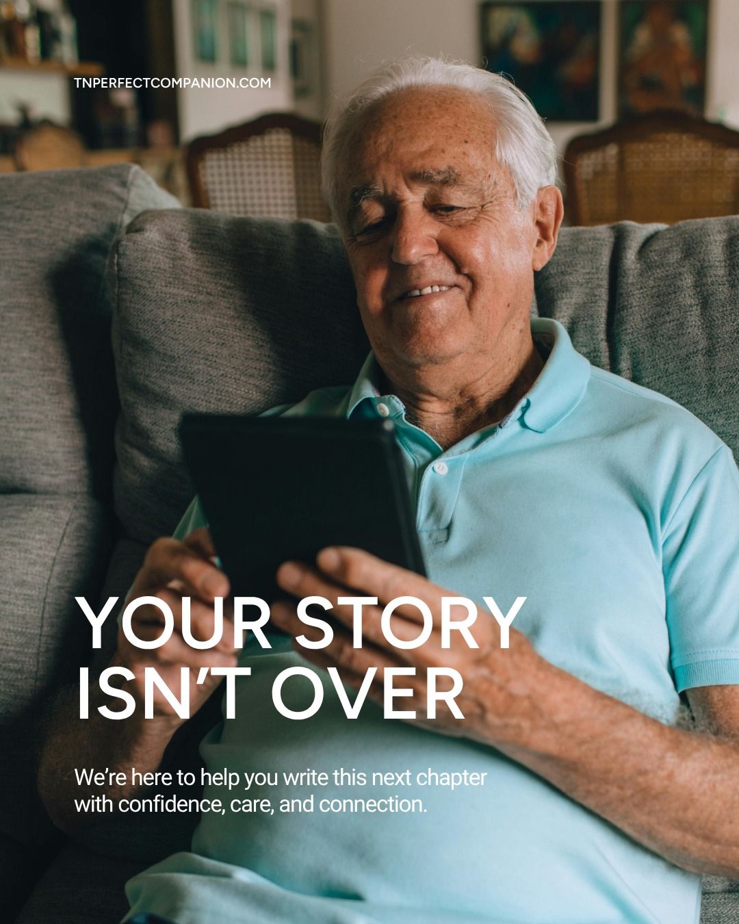 Instagram post: 'Your story isn't over' next-chapter copy