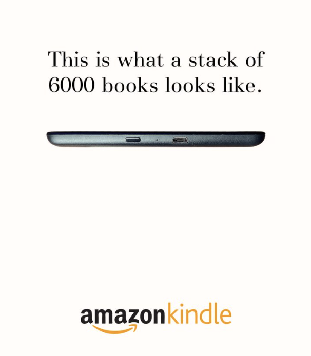 Side profile of a thin e-reader shown as a book stack