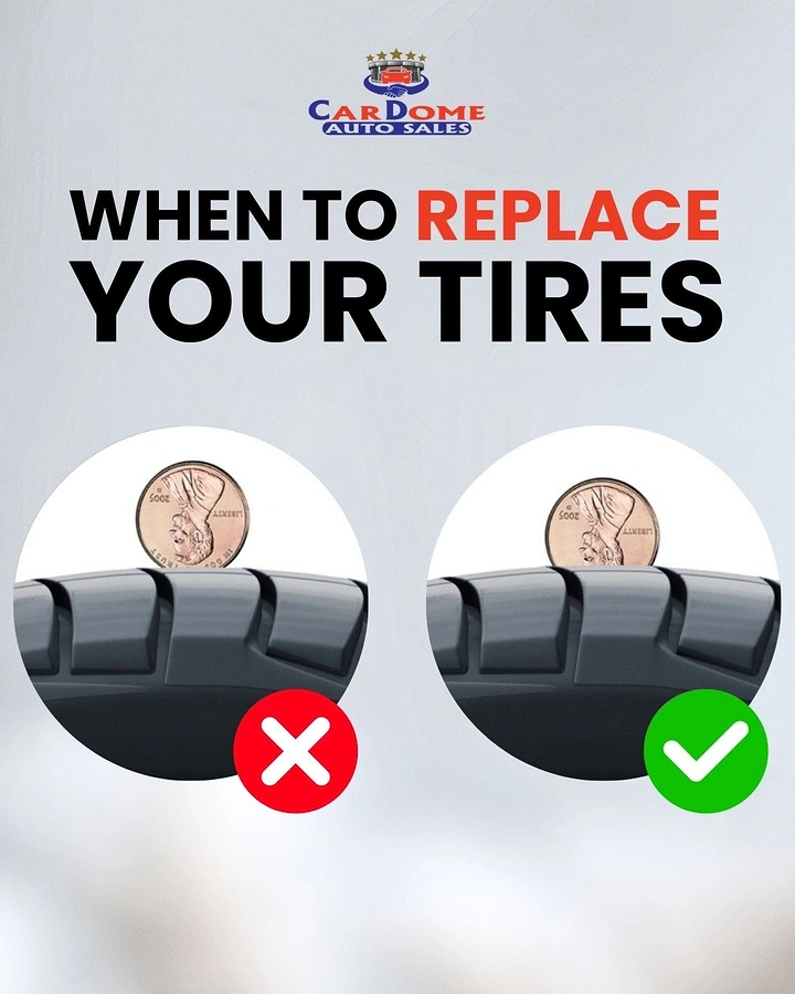 Auto Repair & Garages creative ad: Penny tread-depth test shown visually