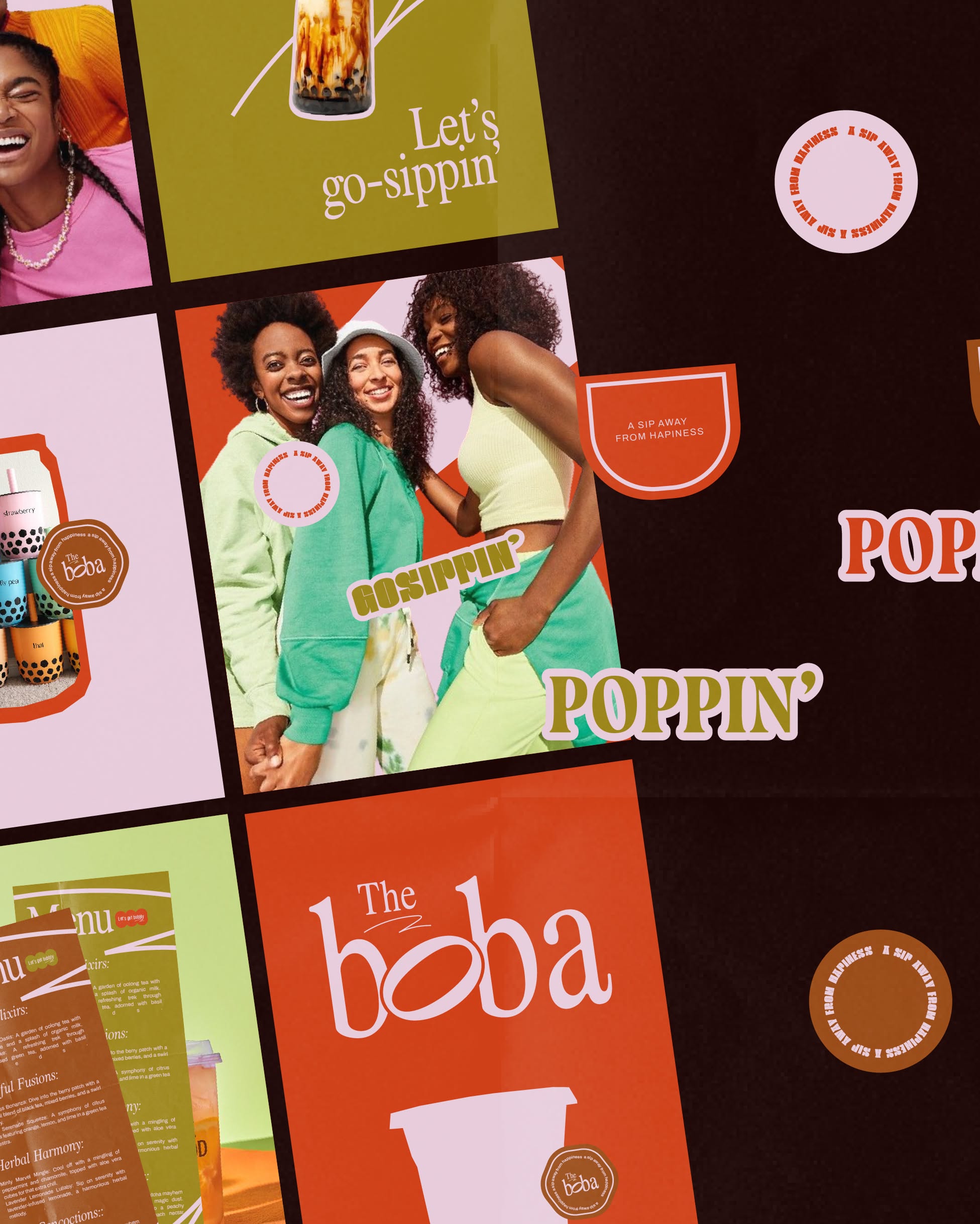 Instagram post: Distinctive pop-art grid builds branded campaign world