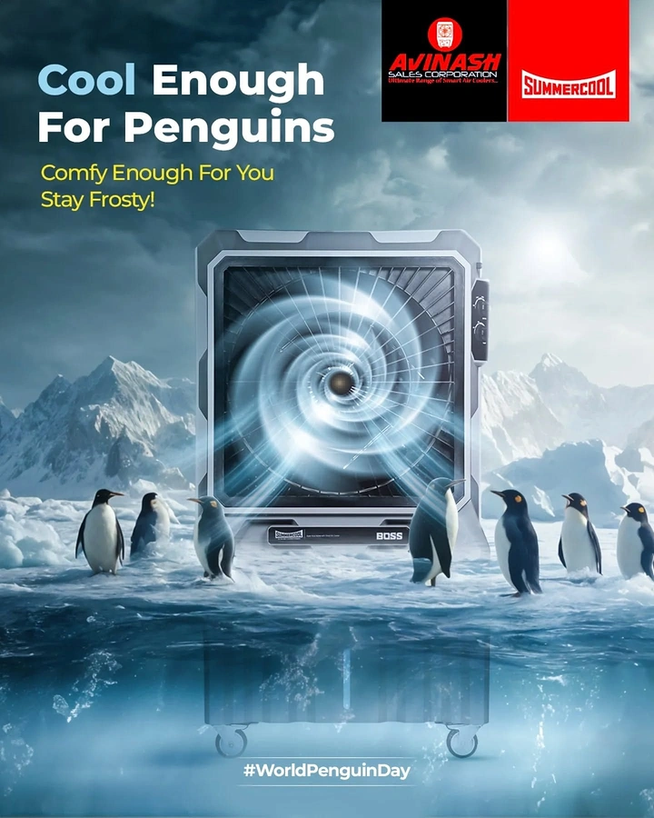 AC Repair & HVAC creative ad: Cooler cool enough for penguins