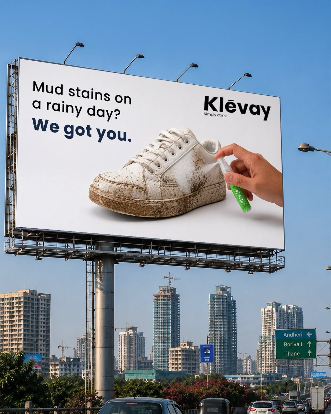 Instagram post: Witty mud-stain promise for shoes