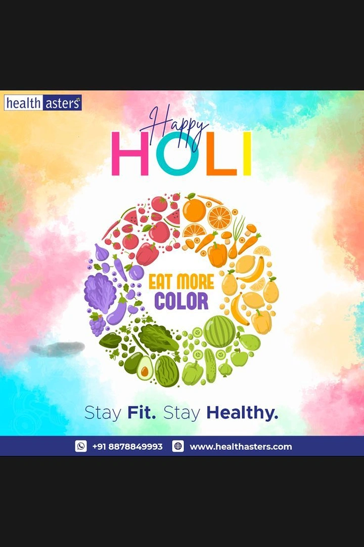 Holi creative ad: Eat more color: fruit color wheel