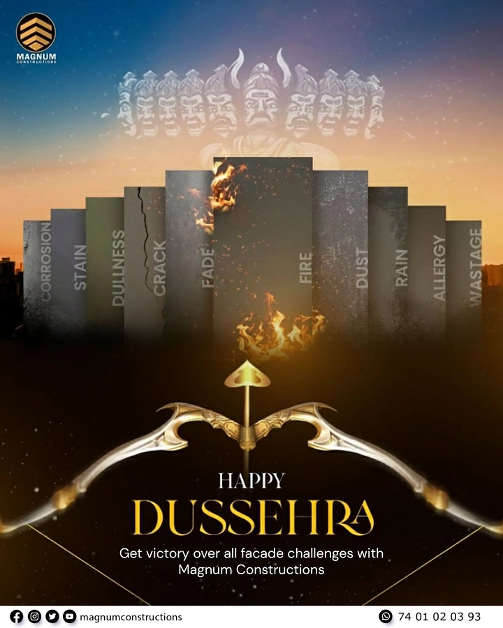 Dussehra creative ad: Arrow overcoming building-facade problems