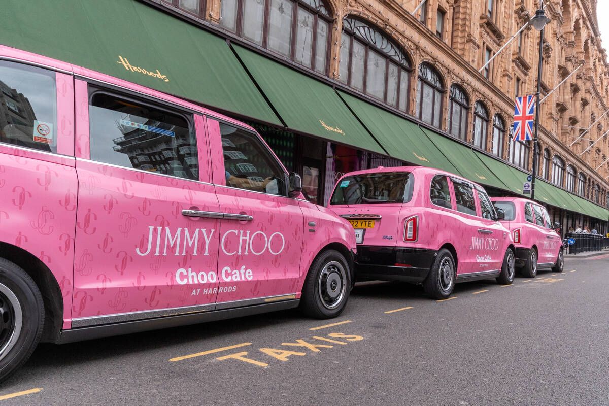 Banner: Fashion takeover, highly distinctive taxi campaign