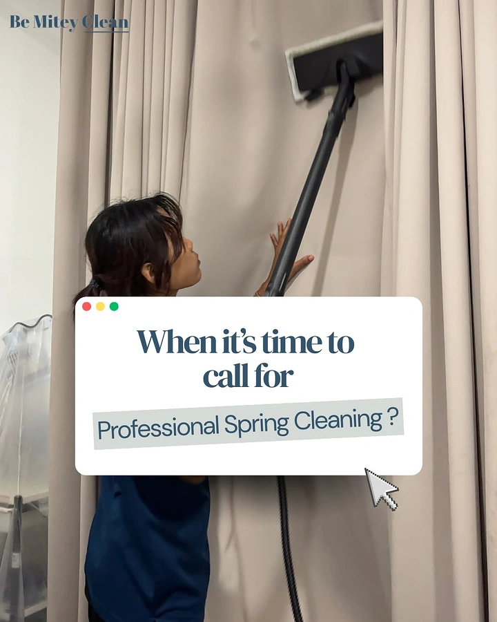 Cleaning Services creative ad: Browser popup and cursor over cleaning photo