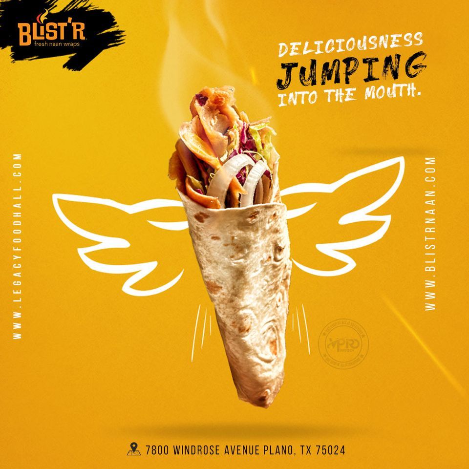 Instagram post: Wings make the wrap jump into the mouth