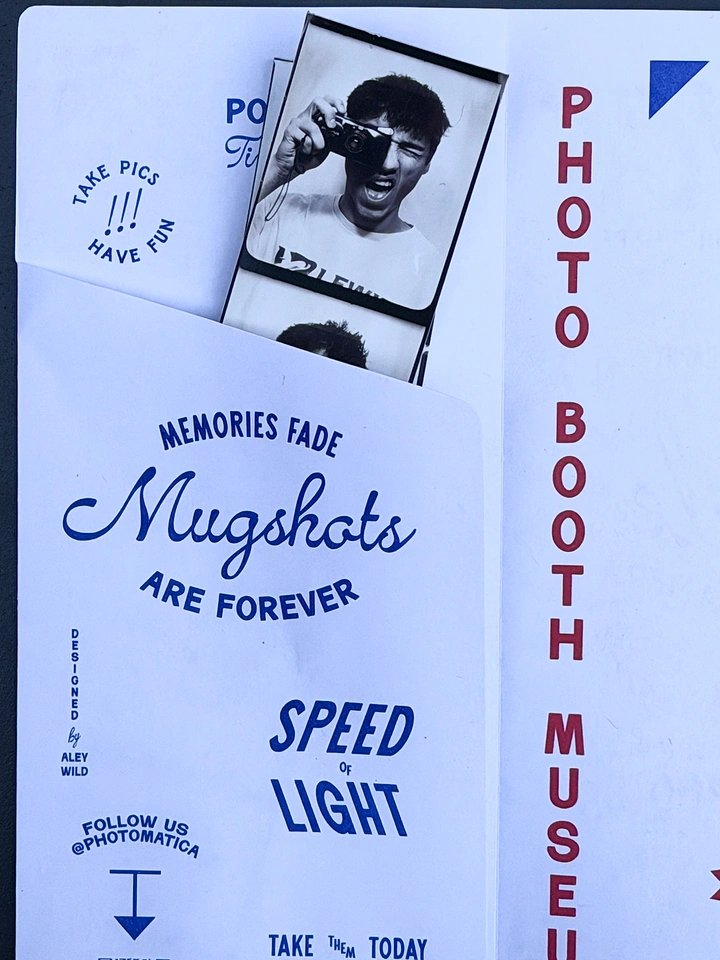 Photo Booth Rentals creative ad: Mugshot museum pun makes booth memorable