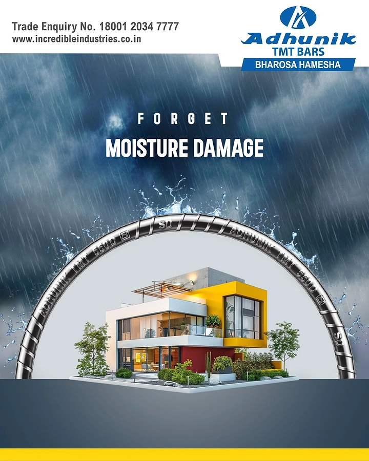 Waterproofing creative ad: Home framed as a moisture-proof seal