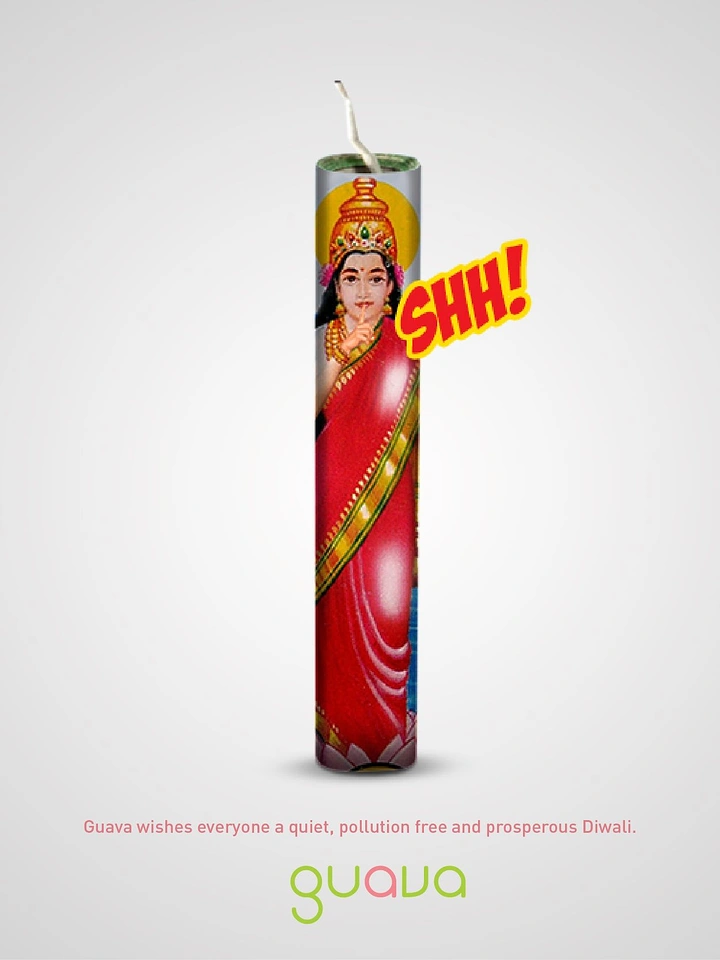 Diwali creative ad: Hushed Lakshmi bomb for quiet Diwali