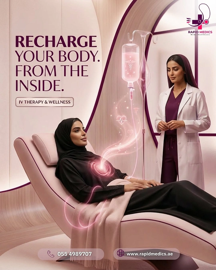 IV Therapy & Drip Bars creative ad: Glowing body visualizes recharge from within
