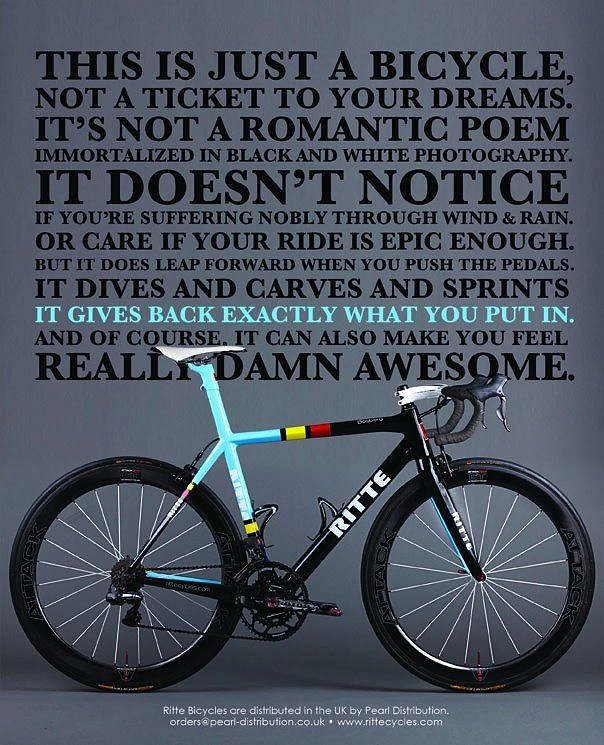 Bicycle Shops creative ad: Black and sky-blue carbon road bike in studio