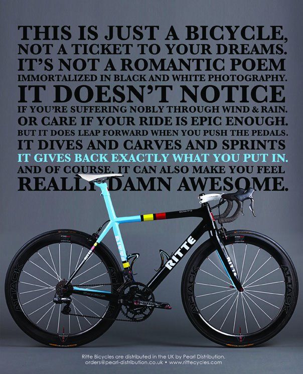 Instagram post: Black and sky-blue carbon road bike in studio