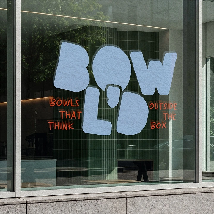 Salad Bars & Healthy Restaurants creative ad: Witty outside-the-box bowl storefront concept