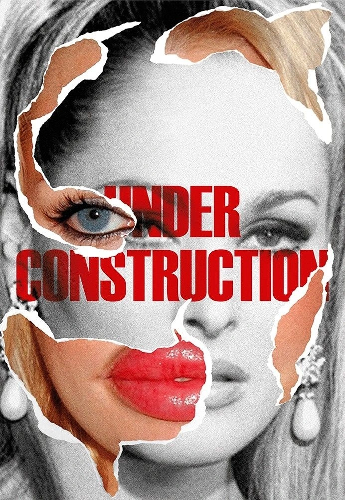 Plastic Surgery Clinics creative ad: Torn face reveals strong under-construction metaphor