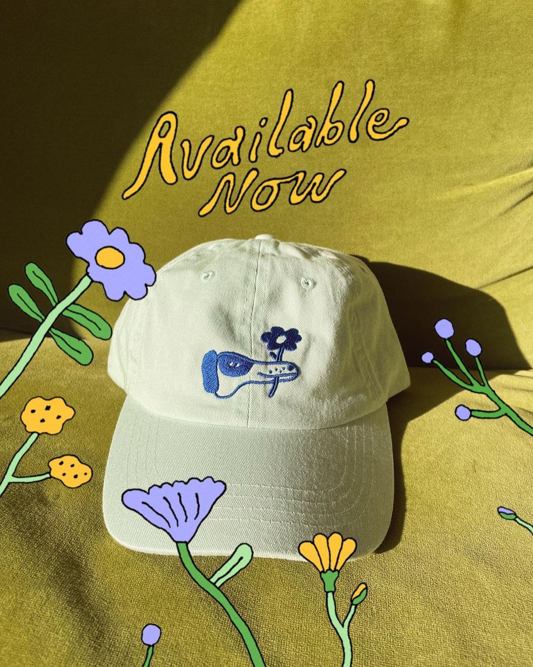 Instagram post: Hat becomes centerpiece of floral scene