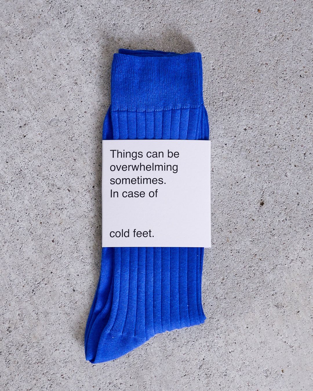Instagram post: Cold-feet pun paired with product presentation