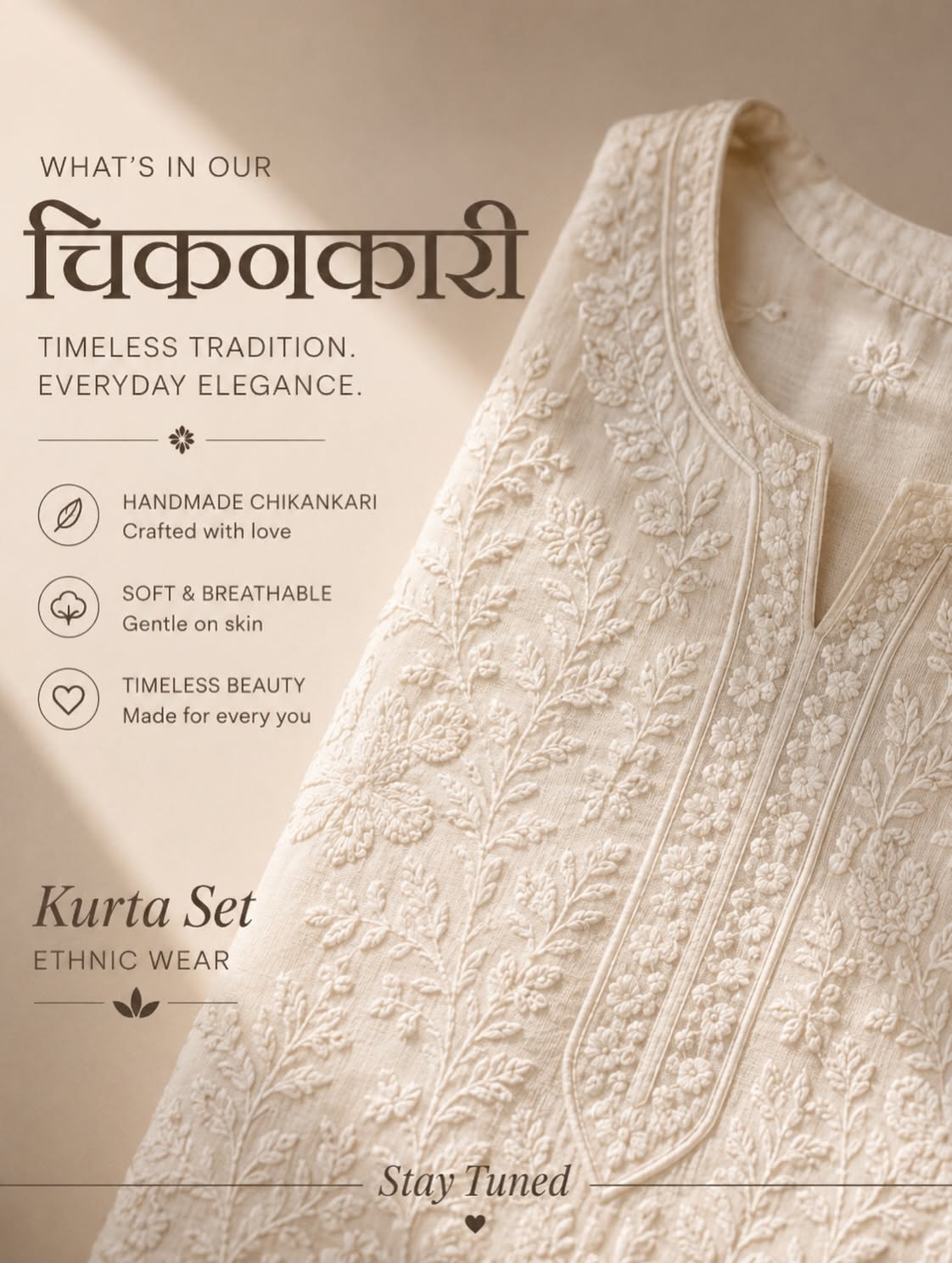 Instagram post: Tijori treasure chest teaser for chikankari, slide 2