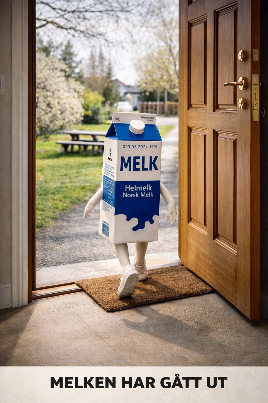 Story: Carton walks out: milk 'gone out' pun