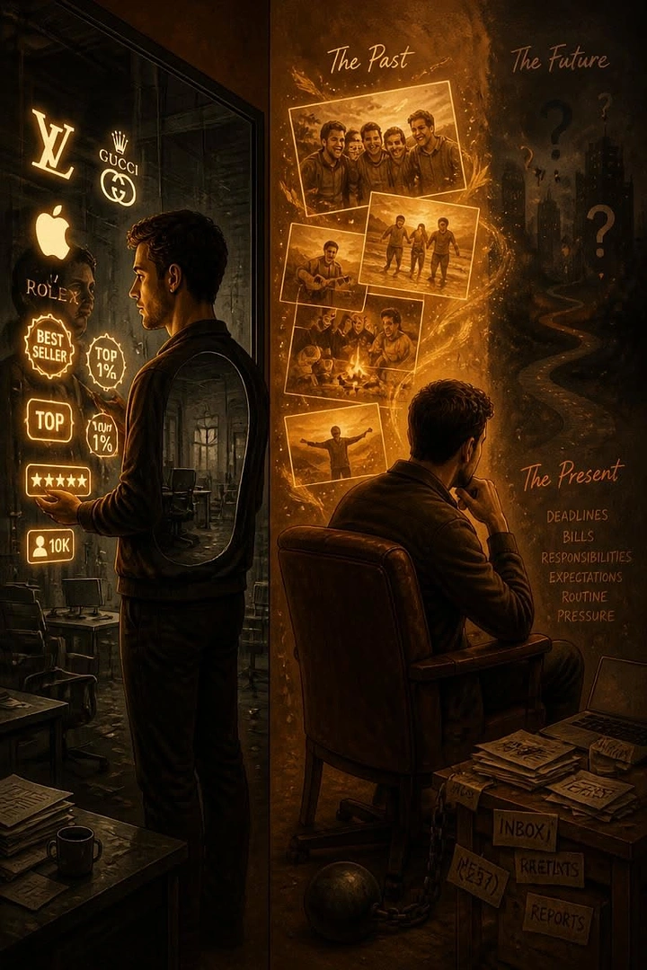 Life & Business Coaches creative ad: Past-future wall creates narrative
