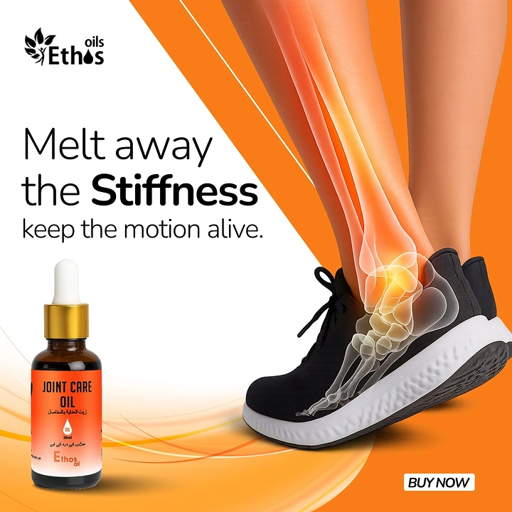Pain Relief Brands creative ad: Ankle stiffness visualized through motion lines