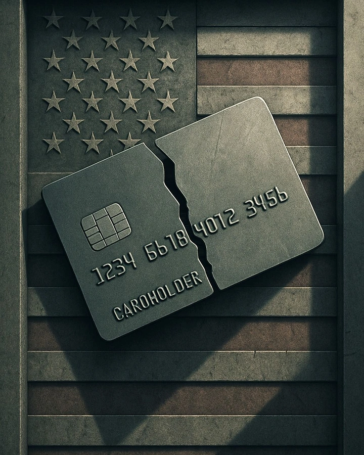 Credit Repair & Credit Score Services creative ad: Broken card creates repair metaphor