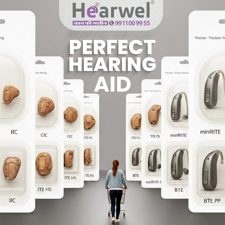 Hearing Aids creative ad: Supermarket aisle of hearing aids