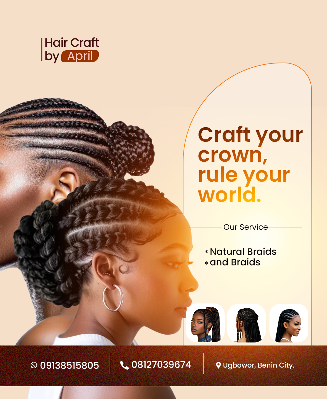 Instagram post: Hair crown metaphor supports memorable headline