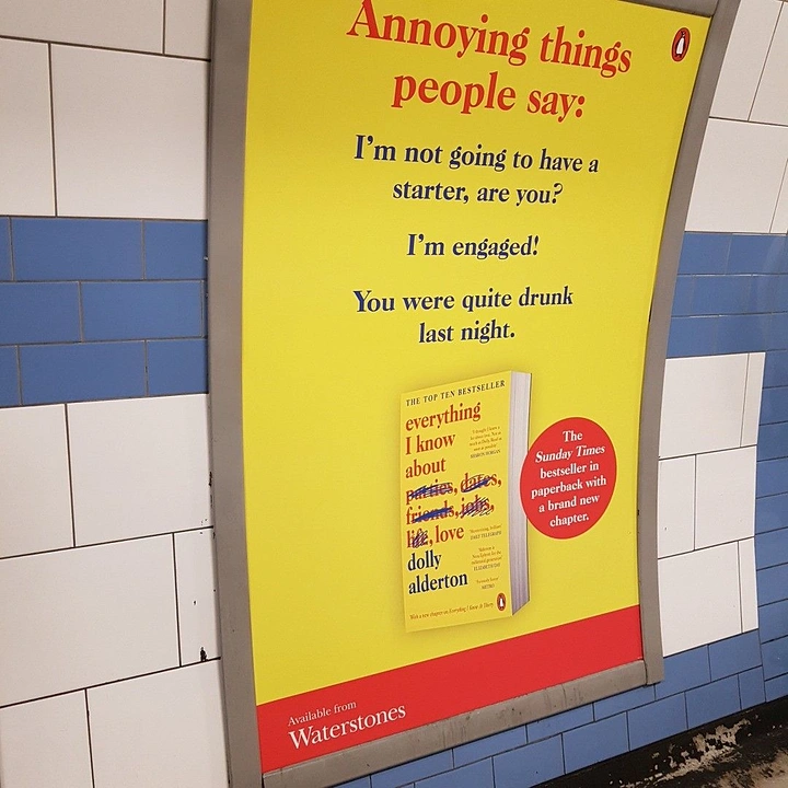 Bookstores creative ad: Witty 'annoying things people say' book copy