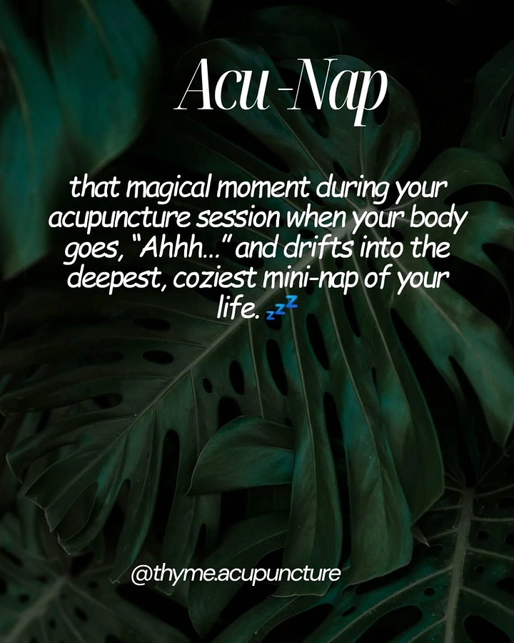 Acupuncture & Cupping Clinics creative ad: Playful coined Acu-Nap concept
