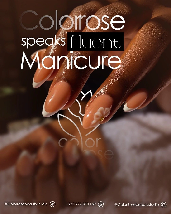 Nail Salons creative ad: Witty 'speaks fluent Manicure' brand post