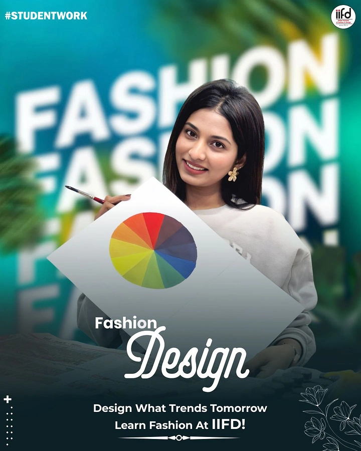 Design & Animation Schools creative ad: Color wheel turns fashion into concept