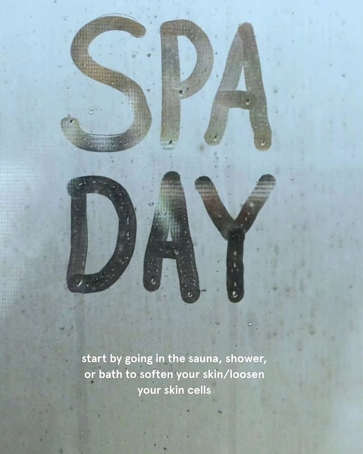 Spa & Massage creative ad: Spa Day finger-written on steamy glass