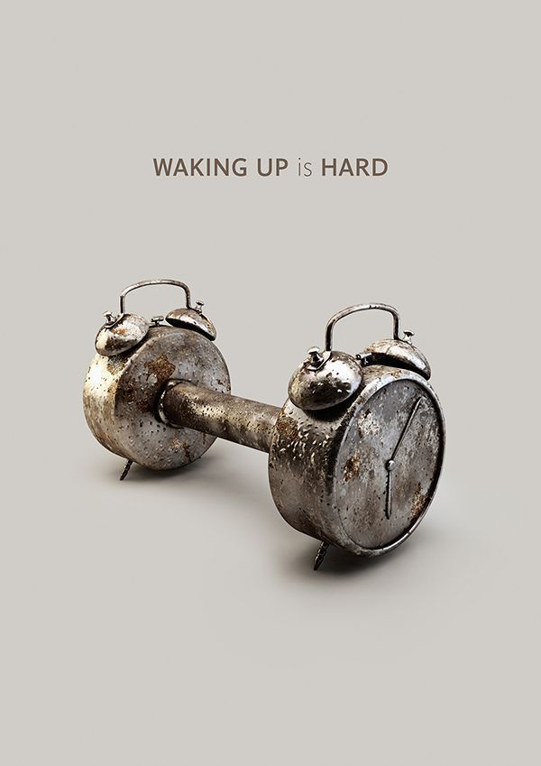 Dumbbell made from two rusty twin-bell alarm clocks