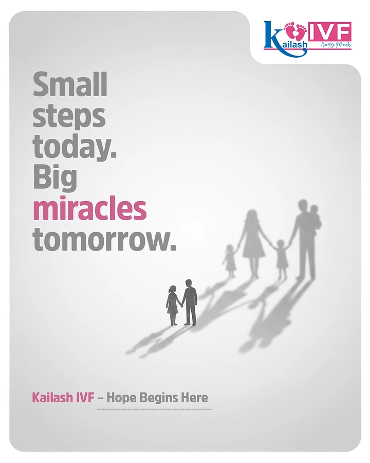 IVF & Fertility Clinics creative ad: Couple shadow becomes family, small steps